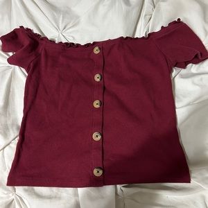 Aeropostal Cropped off the shoulder shirt